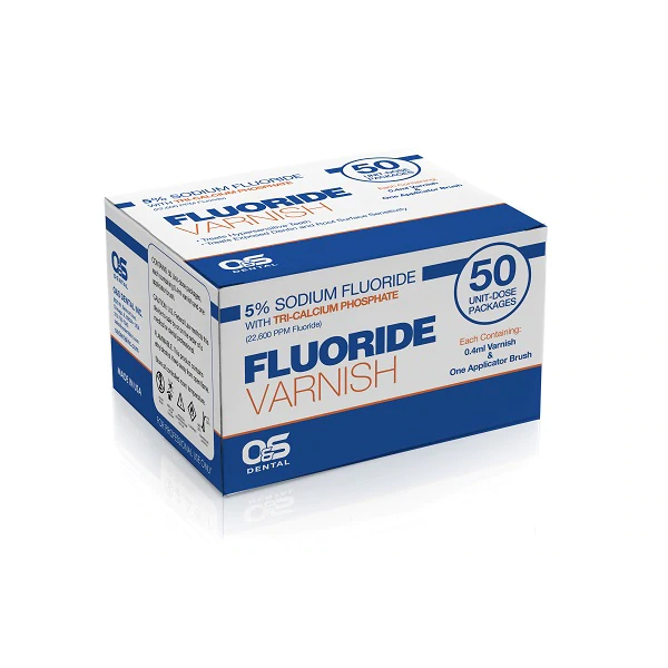 O&S Dental 5 Sodium Fluoride Varnish, 0.4mL Unit Dose Pack, Caramel