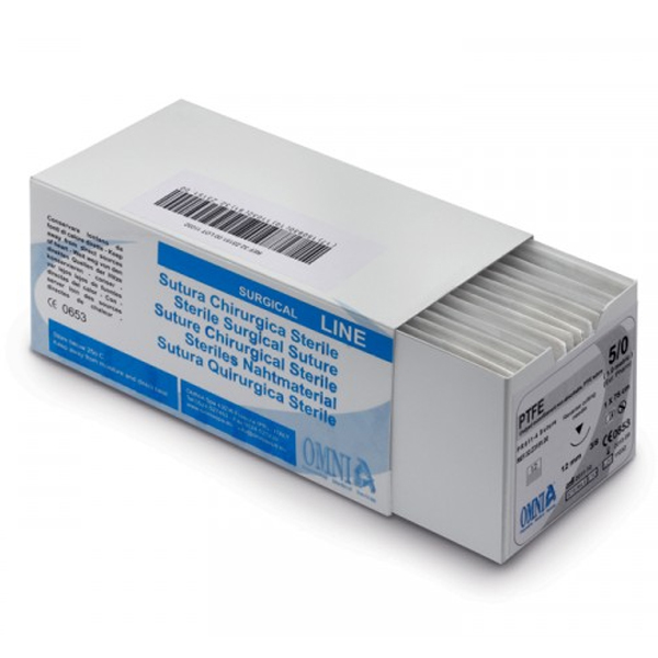 Omnia PTFE Suture 5/0, 75 cm (29.5") PTFE Surgica Omnia PTFE Suture 5/0, 75 cm (29.5") PTFE Surgica