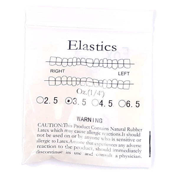 OrthoExtent Orthodontic IntraOral Elastics Medium force 3.5 oz x 1/4