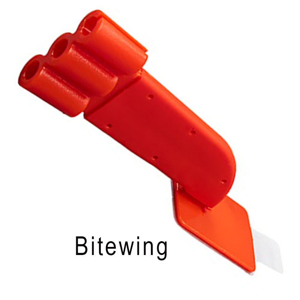 EzAim ComforTab Adhesive Sensor Holder, Bitewing, Red, 50/Pk | Net32