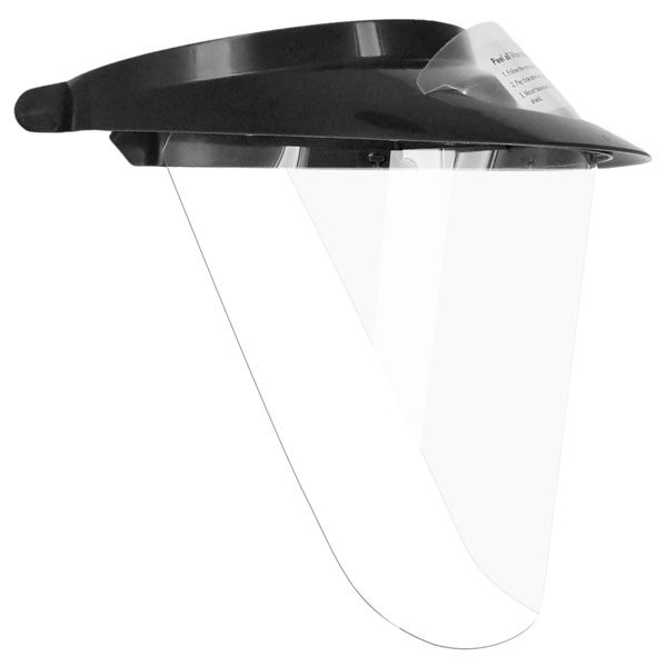 iVisor Visor Shield Kit with Black Visor. Contains1 Visor and 3