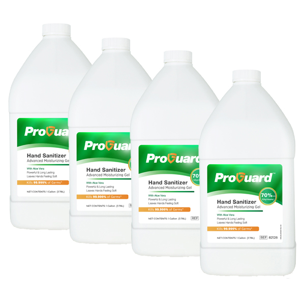 Proguard Bottle ProGuard Hand Sanitizer Gel 4x 1 Gallon Refill Bottle. 70% Ethyl ...