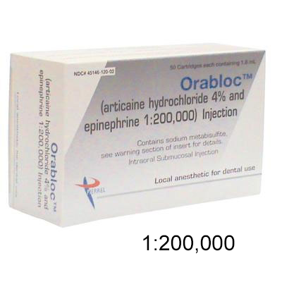 Orabloc Articaine HCl 4% with Epinephrine 1:200,0 Orabloc Articaine HCl 4% with Epinephrine 1:200,0