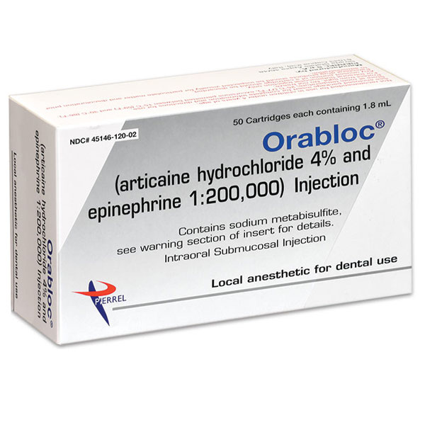 Orabloc Articaine HCl 4% with Epinephrine 1:200,0 Orabloc Articaine HCl 4% with Epinephrine 1:200,0