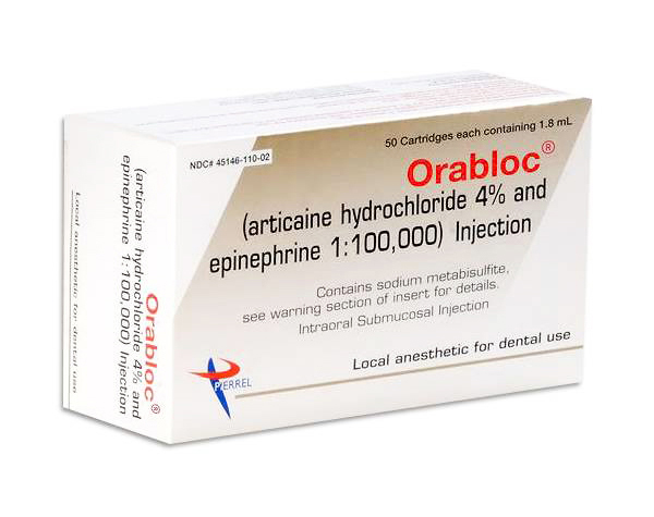 Orabloc Articaine HCl 4% with Epinephrine 1:100,0 Orabloc Articaine HCl 4% with Epinephrine 1:100,0