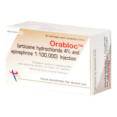 Orabloc Articaine HCl 4% with Epinephrine 1:100,0 Orabloc Articaine HCl 4% with Epinephrine 1:100,0