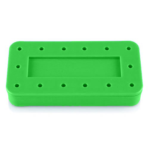 Plasdent Rectangular Bur Block - Green, Magnetic, Plasdent Rectangular Bur Block - Green, Magnetic,