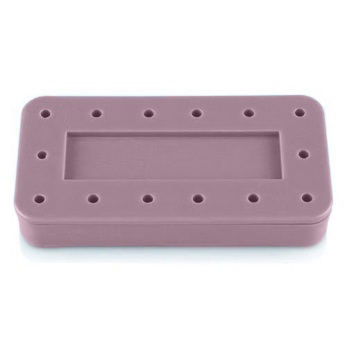 Plasdent Rectangular Bur Block - Mauve, Magnetic, Plasdent Rectangular Bur Block - Mauve, Magnetic,