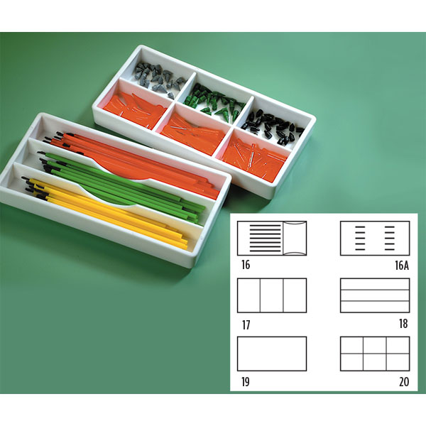 Plasdent WHITE Organizer 20, 8"L x 4"W x 1"H. Steam and Chemical Net32