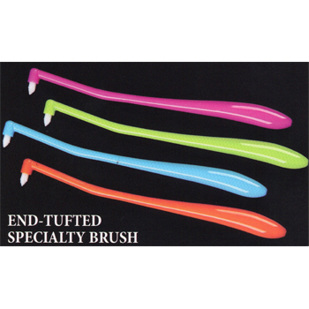 Plasdent End-Tufted Specialty Brush, Assorted Col Plasdent End-Tufted Specialty Brush, Assorted Col