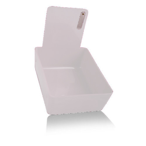 Plasdent Lab Pan - White Plastic Pan with Metal Clip, 7-1/16