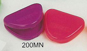 Plasdent Mini Retainer Box - Tangerine, Plastic w Plasdent Mini Retainer Box - Tangerine, Plastic w