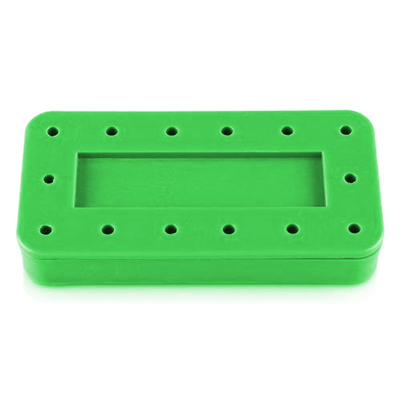 Plasdent Rectangular Bur Block - Spectrum Green, Plasdent Rectangular Bur Block - Spectrum Green,