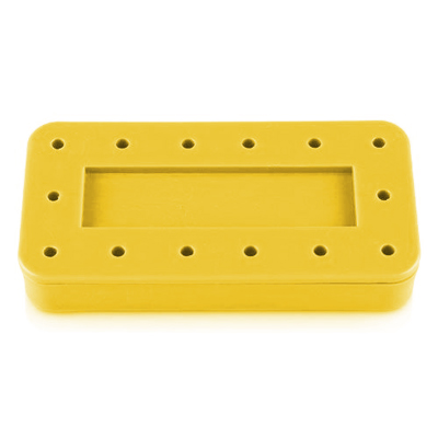 Plasdent Rectangular Bur Block - Spectrum Yellow, Plasdent Rectangular Bur Block - Spectrum Yellow,