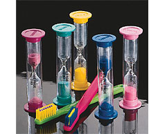 Practicon Brushing Sand Timers, approximate three Practicon Brushing Sand Timers, approximate three