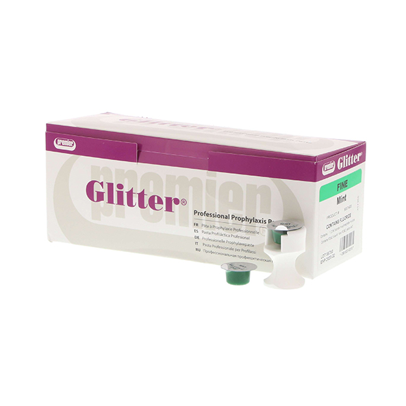 Glitter Coarse Mint Prophy Paste with Fluoride. Box of 200 Unit Dose