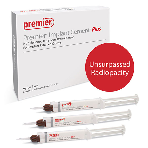 Premier Implant Cement Plus Value Pack, White, 3 5 ml Automix