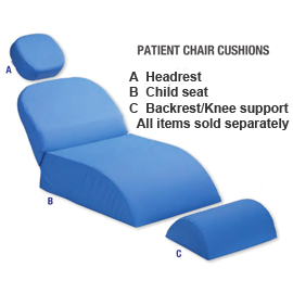 Premium Plus Patient Chair Backrest/Knee Support Premium Plus Patient Chair Backrest/Knee Support