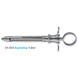 Premium Plus Aspirating Syringe, 1.8 ml, Single S Premium Plus Aspirating Syringe, 1.8 ml, Single S