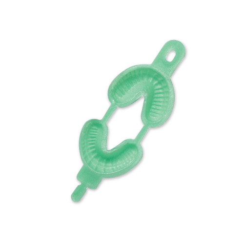 SafeDent Fluoride Trays Small Hinged Dual Arch 100/Pk. Green Foam