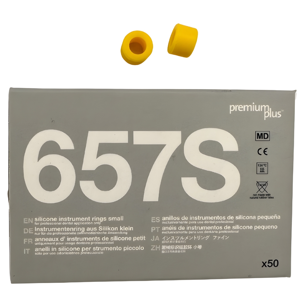 Premium Plus Silicone Instrument Rings, Yellow, Small, 50/Pk | Net32