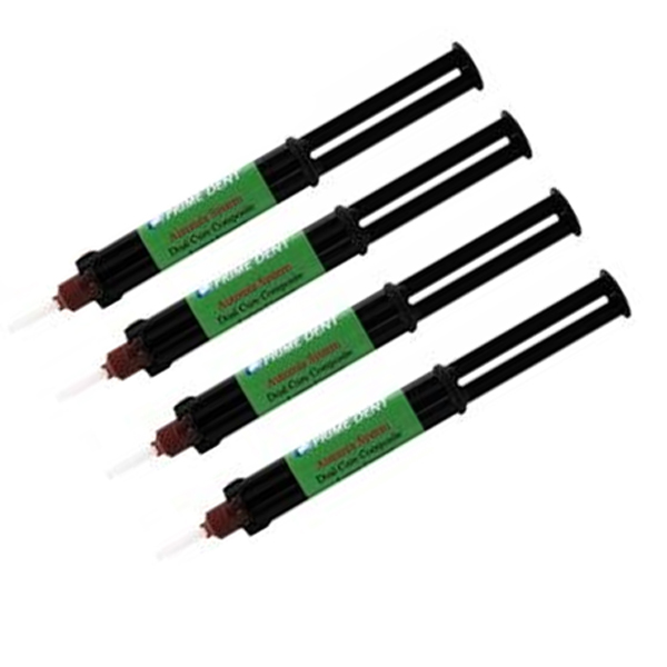 PrimeDent Dual Cure, White Opaque, Composite Luting Cement Syringe Kit