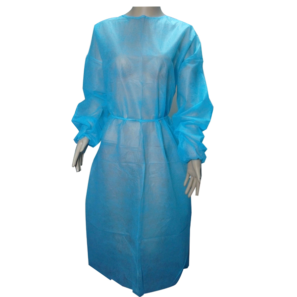 Primo Isolation Gowns Blue, 50/Pk. Knitted Cuffs Net32