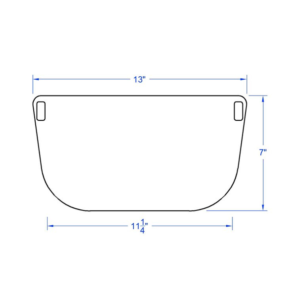ProTex Clipon Face Shield, Extra Wide for Magnifying Loupes, Single