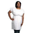 ProAdvantage Exam Gown, 3-Ply Tissue, 30" x 42", White, 50/Cs, Knee-Length