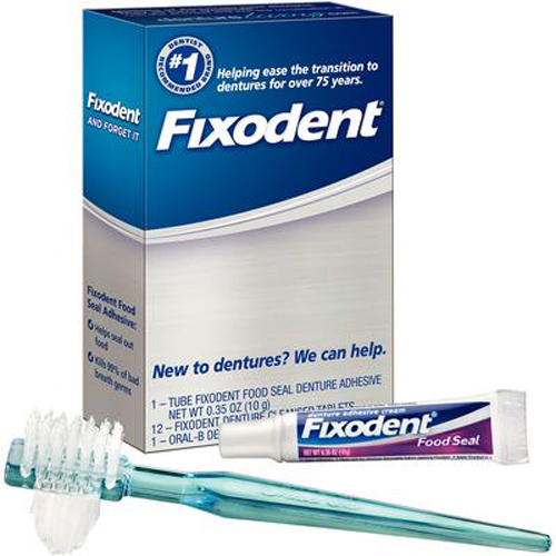 Fixodent Denture Wearer Orientation Gum Care Kit. Contains 0.35 oz