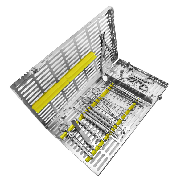 Basic Instrument Casset ProDent USA Basic Surgery Instrument Set: Includes Cassette & 14 ...