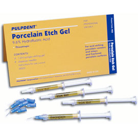 Porcelain Etch Gel 9.6% hydrofluoric acid, 4 - 1. Porcelain Etch Gel 9.6% hydrofluoric acid, 4 - 1.