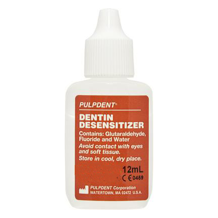 Pulpdent Dentin Desensitizer, with fluoride. Sing Pulpdent Dentin Desensitizer, with fluoride. Sing