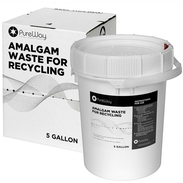 PureWay Amalgam Waste Recycling System. 5 Gallon bucket, shipping box