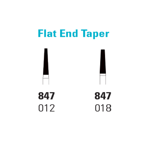 Quala FG 847 018 Flat End Taper Single Use Diamond, Super Coarse Grit