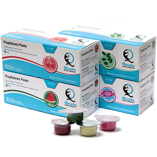 Quala Medium grit, Mint flavored Prophy Paste with 1.23 Fluoride and