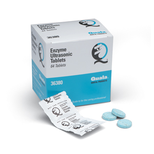 Quala Ultrasonic Enzyme Cleaning Tablets, 64/box. Quala Ultrasonic Enzyme Cleaning Tablets, 64/box.