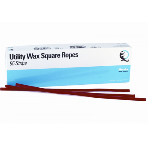 Quala Utility Wax Square Ropes Red, box of 55 ropes
