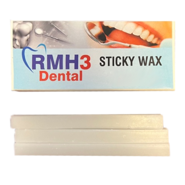 RMH3 Dental White Sticky Wax 10 Sticks/Box. Total weight 100 grams