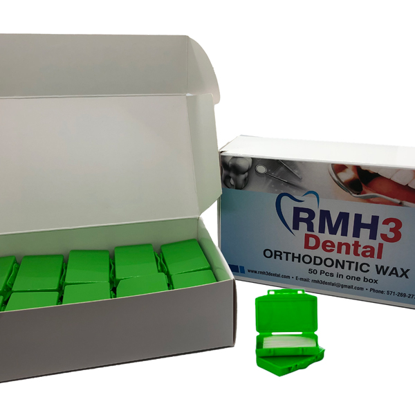 RMH3 Dental Orthodontic Wax Apple Scented 50 x 5 Stripes/Box Net32