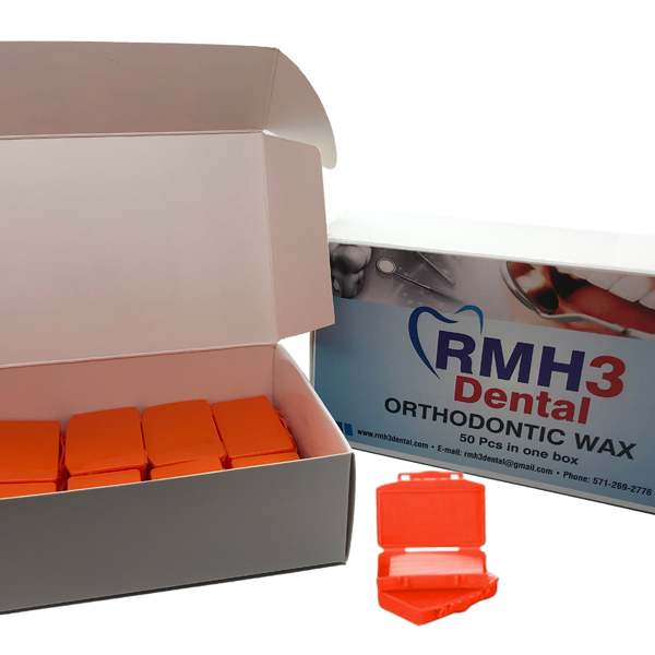RMH3 Dental Orthodontic Wax Orange Scented 50 x 5 Stripes/Box Net32