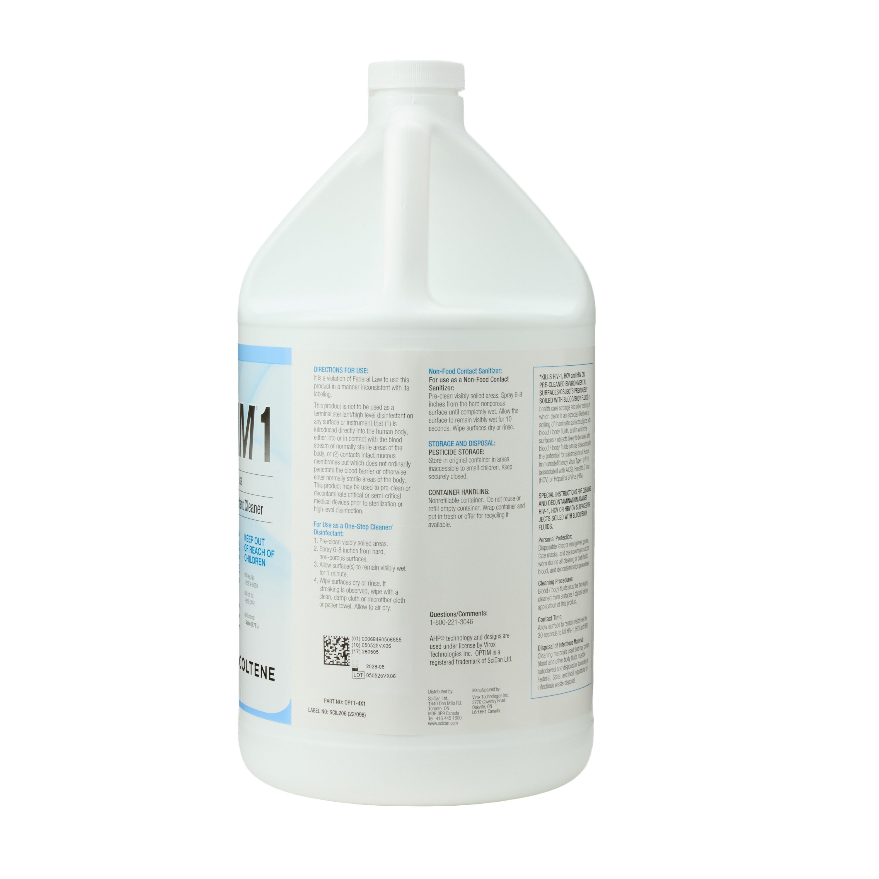 Optim1 Label OPTIM 1 One-Step Cleaner & Disinfectant, 1 Gallon. | Net32