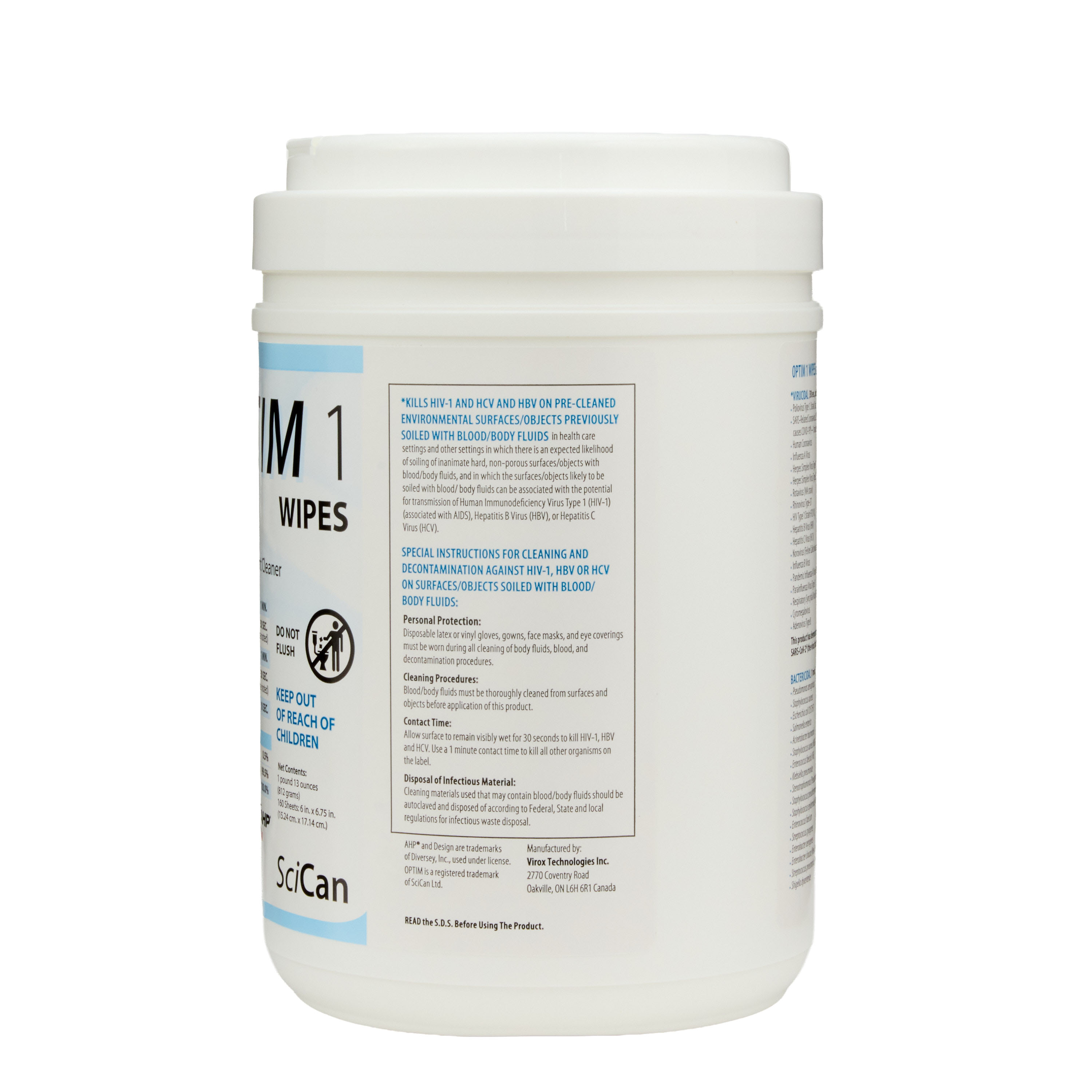 Optim1 Label OPTIM 1 One-Step Cleaner & Disinfectant, 6