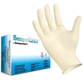 Sempercare Vinyl Gloves X Large Powder Free 90 Bx Cream Color Non Sterile Dental Supplies