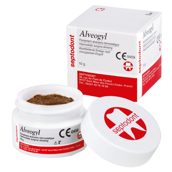 Alveogyl Dry Socket Dressing 10g/jar. One-step, s Alveogyl Dry Socket Dressing 10g/jar. One-step, s
