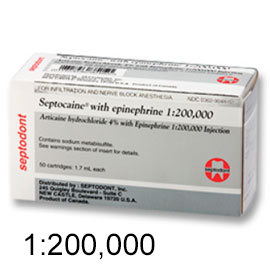 Septocaine Articaine HCl 4% with Epinephrine 1:20 Septocaine Articaine HCl 4% with Epinephrine 1:20