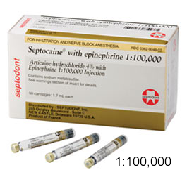 Septocaine Articaine 4% with Epinephrine 1:100,00 Septocaine Articaine 4% with Epinephrine 1:100,00
