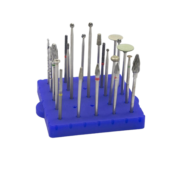 BurButler Sapphire Blue, 25-Hole Bur Block & Tall Lid | Net32
