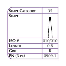 Hybrid Points FG #35 Diamond Bur 1/Pk. Regular Gr Hybrid Points FG #35 Diamond Bur 1/Pk. Regular Gr