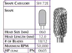 Robot HP SH 72E.060 Universal Cutting Carbide Bur Robot HP SH 72E.060 Universal Cutting Carbide Bur